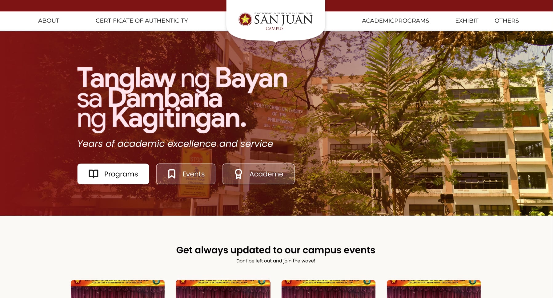 PUPCON Portal preview